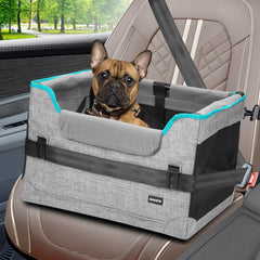 GENORTH dog car seat for small dogs in a car, secure and comfy on short trips.