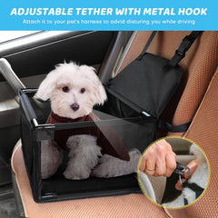 GENORTH puppy booster seat clip-leash—prevents jumping for safer trips