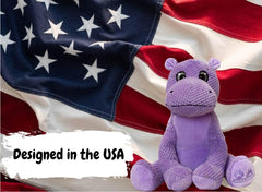 Gentle Giants plush hippo dog toy triple stitched seam demonstrates reinforced durability for tough chewers.