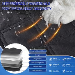 Geotick truck dog seat cover reinforced seams support up to 450 pounds