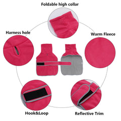 Geyecete dachshund coat fleece lining adds warmth for cold mornings