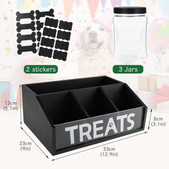 Geyecete decorative pet storage design complements home décor while storing snacks neatly.