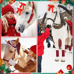 Geyoga ribbon bows and horse hair ties add festive accents.