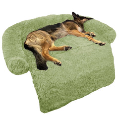 GGIB Calming Dog Bed angled view showcasing curved design for comfortable lounging.