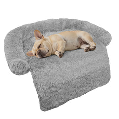 GGIB calming dog bed curve design provides head and neck support for restful sleep
