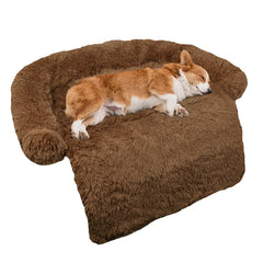 GGIB Calming Dog Bed curved design supports cozy lounging with head and neck relief.