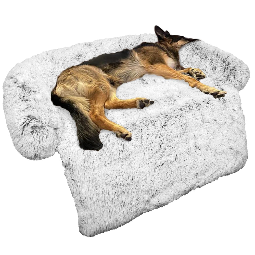 GGIB calming dog bed curved design supports comfortable head and neck relaxation.