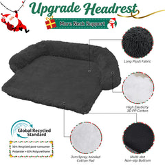 GGIB calming dog bed curved support design offers cozy neck and head relief