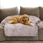 GGIB Calming Dog Bed extralarge rust-white front view for spacious, cozy naps.