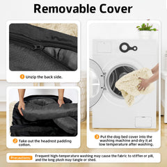 GGIB calming dog bed non-slip bottom keeps bed in place
