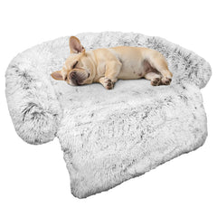 GGIB Calming Dog Bed plush fabric closeup shows cozy texture for relaxing naps