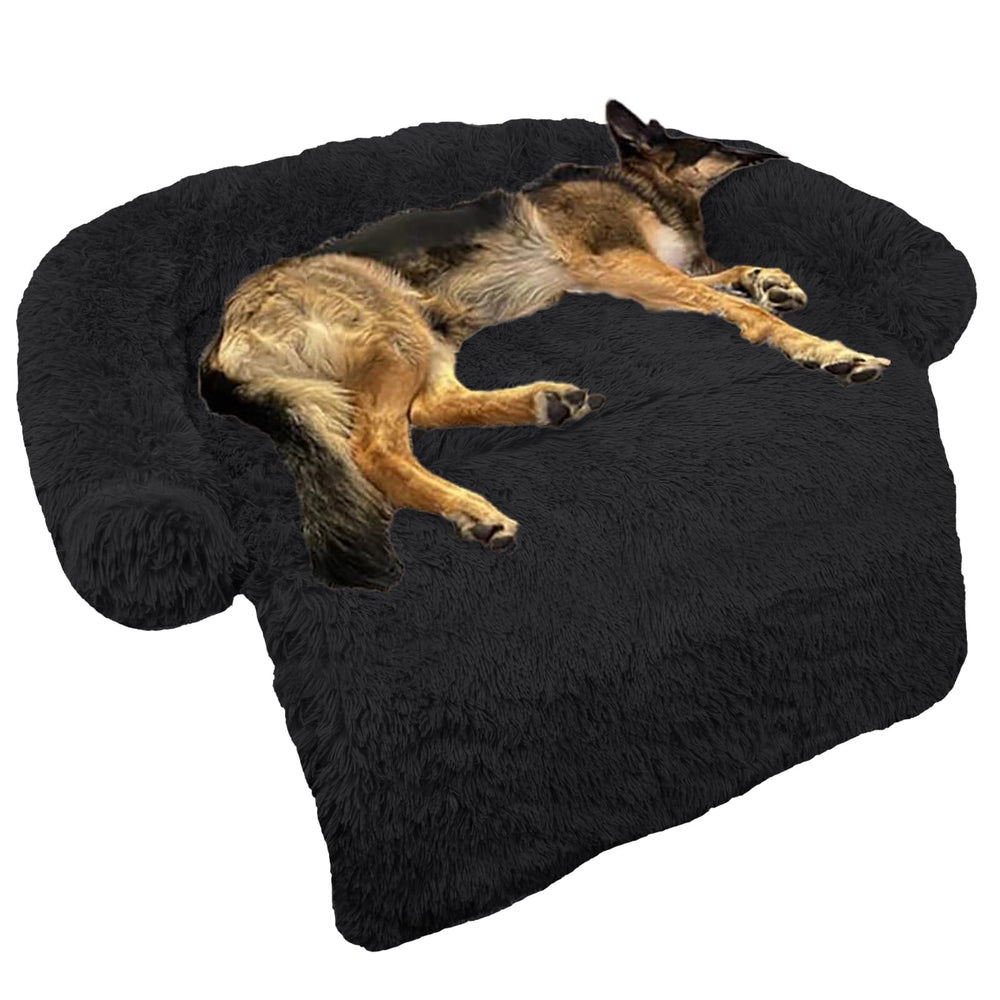 GGIB calming dog bed plush fabric close-up showing cozy warmth