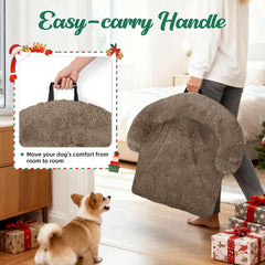 GGIB Calming Dog Bed soft plush fabric offers warm, inviting touch.