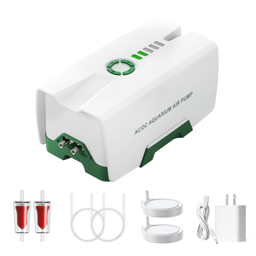 Ghosthorn quiet AC/DC aquarium air pump provides peaceful aeration for home tanks.