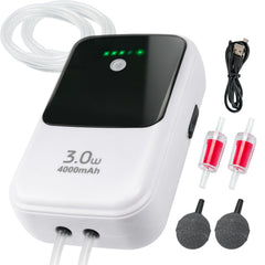 Ghosthorn silent aerator front view highlights compact, quiet operation for peaceful fish tanks.