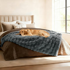 Giaousin dog blanket micromink fleece side for breathable warmth