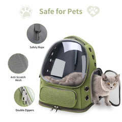 GixDix cat backpack safety leash secures your pet during travel