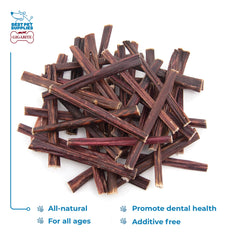 Gigabite single-ingredient dog treats chew-action image showing engaging, protein-rich chew rewards