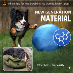 GILYX Herding Ball inflated to 25-inch for active dogs in action.