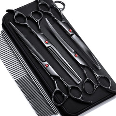 Gimars 7in professional dog grooming scissors closeup for precise cuts