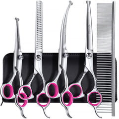 Gimars professional 4CR grooming scissors set for precise 6-in-1 trimming and care.