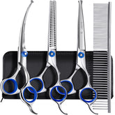 Gimars professional 5in1 grooming scissors straight closeup—precise blades for clean trims.