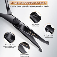 Gimars safety round tip for gentle grooming of dogs and cats.