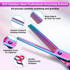 Gimars safety round-tip dog grooming scissors emphasize pet safety during trimming.