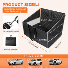 Gimars Upgrade dog car seat breathable mesh window reduces heat stress