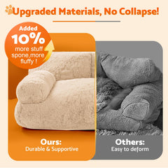 Gimars Upgrade Large Cat Bed bolstered edges provide neck and back support.