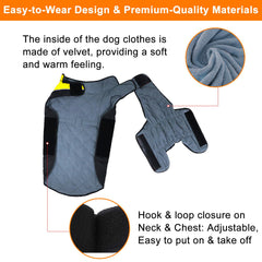 Gimilife winter coat back with reflective strips for nighttime visibility.