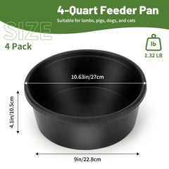 GINDOOR 1-gallon feed bucket offers large capacity for livestock and pets.