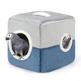 GINDOOR large winter bird nest house, spacious resting space for big parrots.