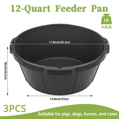 GINDOOR rubber feed pan dog bowl—sturdy, stable, non-tip design for daily feeding.