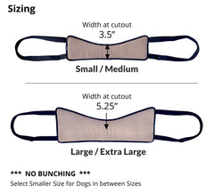 GingerLead Easy Lift Sling padded harness providing comfortable lift for senior dogs.