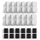 GIOTOHUN cat fountain filter 24-pack carbon and foam packaging for clean filtration options.