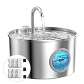 GIOTOHUN cat water fountain stainless-steel assembly shows durable setup for easy installation