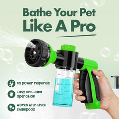 Girl With The Dogs one-handed operation nozzle during pet baths and cleaning tasks