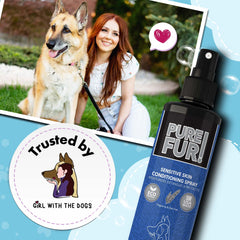 Girl With The Dogs Pure Fur detangler spray tackles mats and boosts fur gloss.