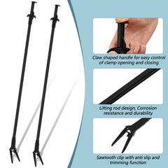 Gisafai aquarium tongs black plastic construction offers lightweight handling