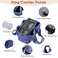 Gisaryc dog purse carrier interior view shows roomy space for pets up to 15 lbs