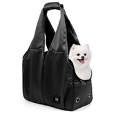 Gisaryc dog purse carrier front view highlights compact travel design for small pets