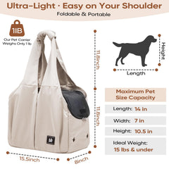 Gisaryc dog purse carrier side pockets highlights organized storage during outings.