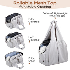 Gisaryc Dog Purse Carrier top ventilation, breathable mesh for airflow