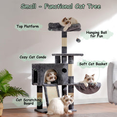 Gitelsnour Cat Tree 41.3 scratching posts for claw care and furniture protection