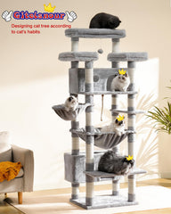 Gitelsnour 74-inch large platforms provide spacious resting spots for big cats