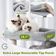 Gitelsnour cat-tree condo creates private retreat and playful hideaway.