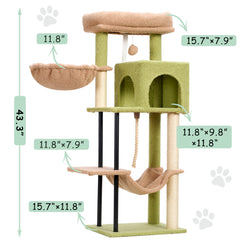 Gitelsnour cat tree hanging basket with sisal rope enhances scratching and play.