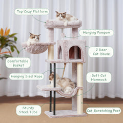 Gitelsnour cat tree natural sisal rope promotes safe scratching.