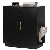 Gitelsnour Litter Box Enclosure front view highlights large entry for easy cat access.